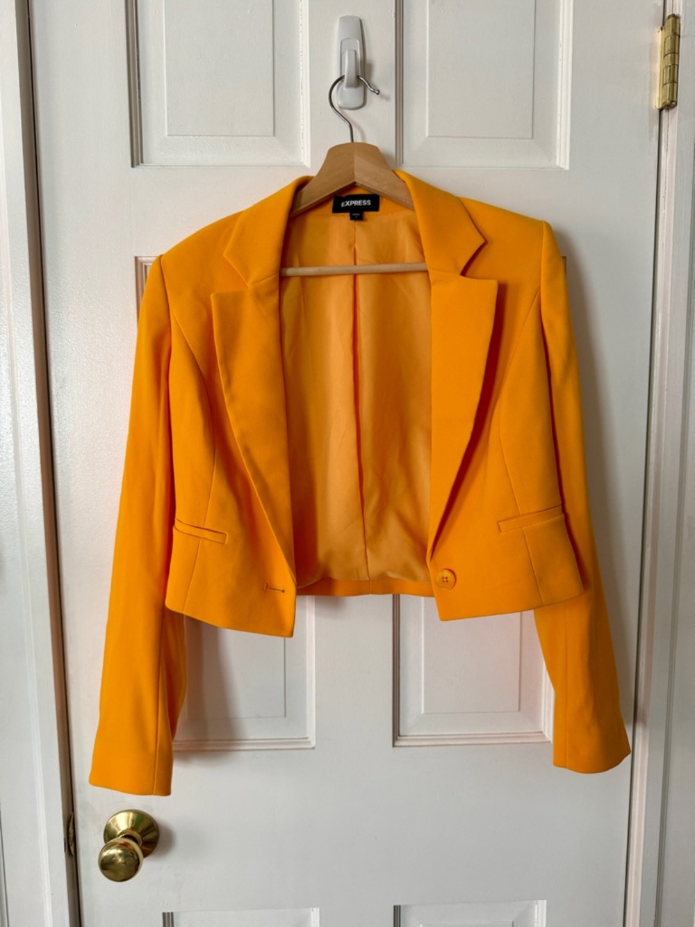 Express Golden Yellow Cropped Blazer